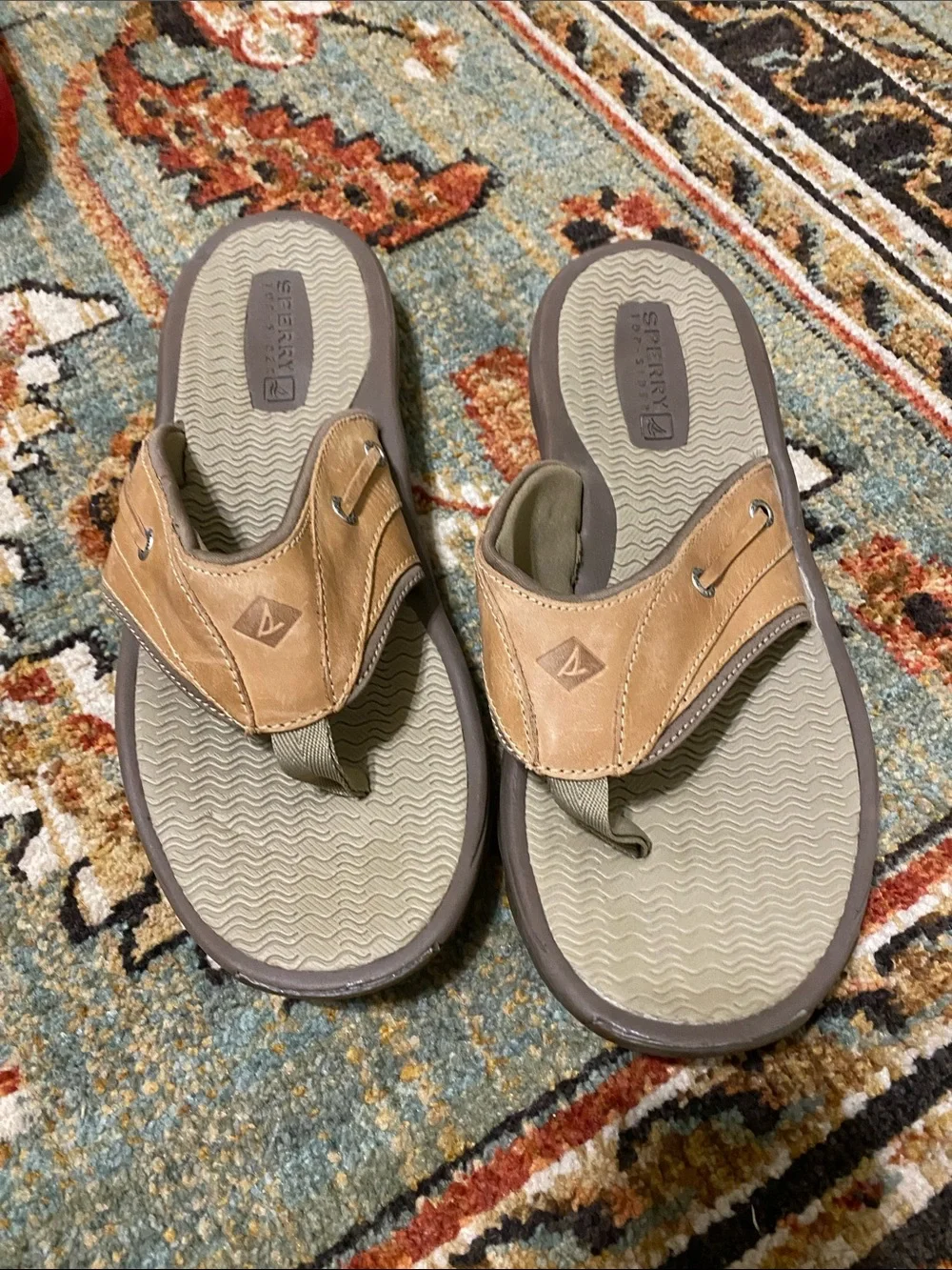 Sperry outer banks Men’s Brown Leather Thong Sandals